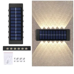 LED Solar Light Outdoor Waterproof Solar Powered Lamps Wall Lamps for Garden Decoration LED Wall Lighting