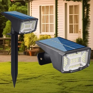 LED Solar Lights Outdoor Waterproof for Yard with 3 Lighting Modes Solar Landscape Spotlights for Garden