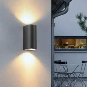 LED Square Outdoor Waterproof Wall Lamp GU10 Villa Exterior Courtyard Balcony Aisle Single Double Head Spotlights No Color