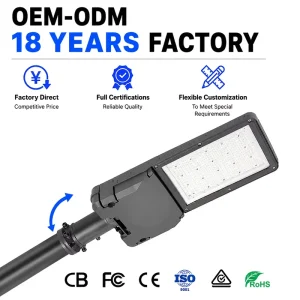 LED Street Light 100W 200W Outdoor Security Road Lamp for Street Parking Area Lighting