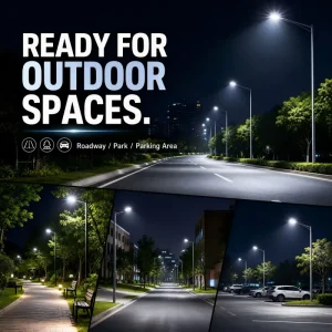 LED Street Light 60W 90W 120W Outdoor Pole Lighting with Arm Bracket for Pathway