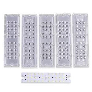 LED Street Light Lens Module Replacement Parts 28LED 5050 Optical Lens Array for Outdoor Road Lamp Repair IP65 Waterproof