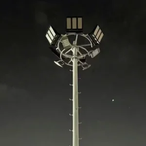 LED Street Light Pole 20m 25m 30m Galvanized High Mast Lighting Poles with 500W 600W 800W Big Watt Lights