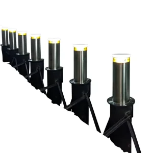 LED Telescopic Security Bollard CE Certified Electric Rising Post for Commercial & Pedestrian Zone Stainless Steel IP67