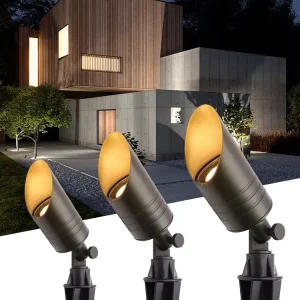 LT2100 IP65 Brass up Spike Lights Low Voltage Outdoor Landscape Lighting Garden Tree LED Landscape Spot Light