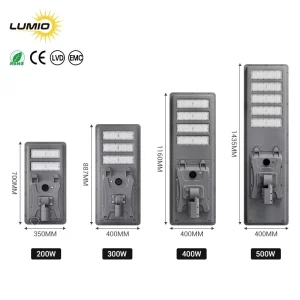 LU31 All-in-One Solar Street Light with LED IP65 70-140 Degree Beam Angle
