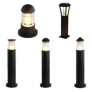 Landscape Bollard Pathway Light With E27 Bulbs Waterproof ABS Housing Garden Courtyard LED Lawn Light Outdoor