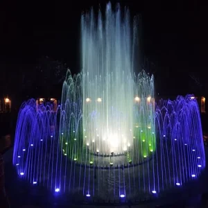 Large Outdoor Music Dancing Fountain Stainless Steel 304 Water Feature RGB LED Lights for Lake Garden Hotel