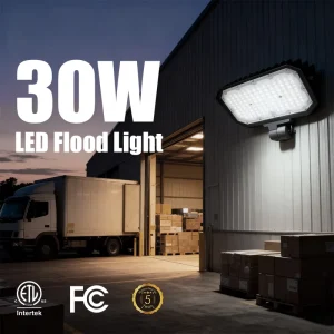Led Flood Lights IP65 30W 50W 100W Aluminum PC Cover Flood Light 160LM/W Outdoor Fixture with DLC ETL