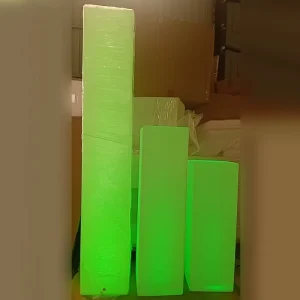 Led Illuminated Pillars Lighting Landscape Decoration Outdoor Remote RGB Color Changing Square Glow Columns for Party Weddings