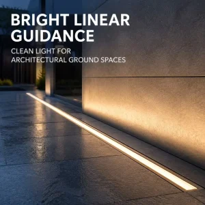 Linear Buried Washer Light IP67 DC24V Seamless Joint Louver 6T Tempered Glass Recessed Landscape Floor Lamp 12W 18W 24W