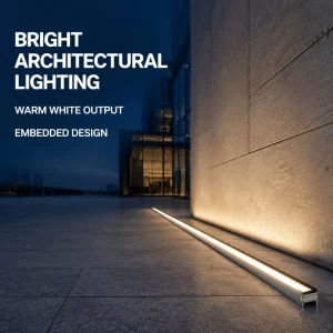 Linear Landscape Recessed Floor Lamp IP67 DC24V Underground Deep Cup Louver 6T Tempered Glass 12W 18W 24W 36W D3545 43