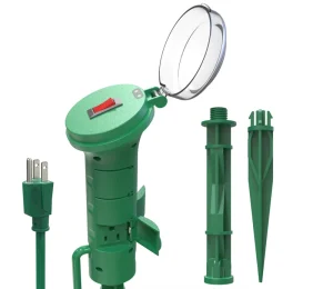 Linsheng 14 3 6FT 6 Outlets Outdoor Seasonal Use Cord Connected With Self closing Outlet Closures With LED Indicator And With Switch