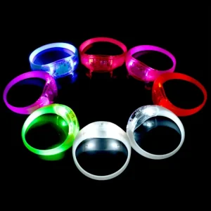 Longstargift Sound Activated Silicone LED Flashing Wristband Concert Party Crowd Interaction Event Bracelet