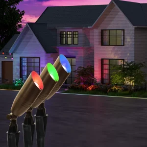 MR16 2700K Brass Led Spot Light 7W Wired Low Voltage IP65 Waterproof Accent Up Garden Led Outdoor