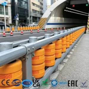 Manufacturer EVA Roller Guardrail Hot-Dip Galvanized Highway Roller Barrier for Dangerous Curves and Tunnels