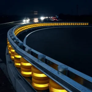 Manufacturer ISO Standard Safety Rolling Barrier Anti collision Road Safety Roller Barrier System PU EVA Roller
