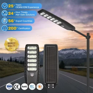Manufacturer Outdoor Integrated Solar LED Street Light 300W 400W 500W 600W High Efficiency Solar Road Lamp