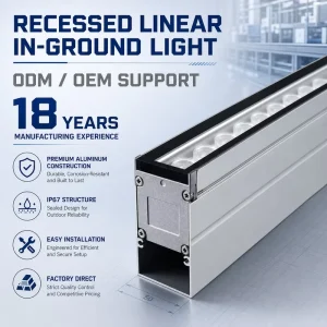 Manufacturer Supply Linear Underground Waterproof Recessed Ground Light for Plaza Path Lighting 12-48W