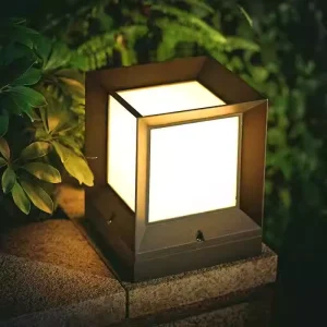 Minimalist Waterproof LED Pillar Light Outdoor Villa Garden Fence Post Lantern
