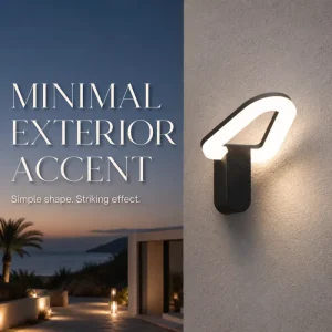 Modern 12W Geometric Triangle LED Outdoor Wall Lamp 3000K for Courtyards