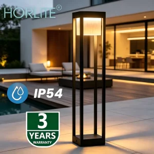 Modern 12W LED Aluminum Lawn Lights Outdoor Bollard IP65 Water-Resistant 3-Year Warranty