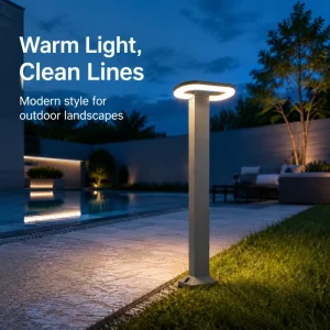 Modern 18W LED Lawn Light AC85-260V Waterproof Bollard Lamp for Lawns Borders and Pathway Edges