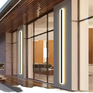 Modern 36W LED Linear Light Long Outdoor Wall Lamp for Porch Villa & Garden Modern Square Shape Stainless Steel Base