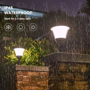 Modern Aluminum Material Waterproof Outdoor Led Main Gate Solar Post Pillar Light