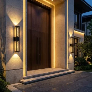 Modern Decorative Copper LED Wall Lamp IP65 Waterproof for Aluminum Garden Outdoor Space Aluminum Base Cylinder