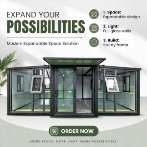 Modern Design Pop up Shop Expandable House Detachable Relocatable Portable Retail Store Kiosk for Mobile Boutique Showroom Asset