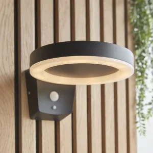 Modern Die cast Aluminum IP44 LED Motion Sensor Solar Wall Lamp with 5 8M Detection Range for Outdoor Garden