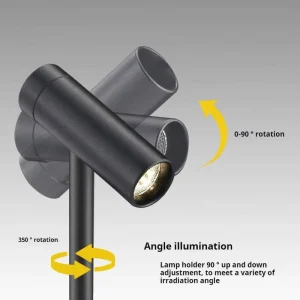 Modern Gold Aluminum Pillar Spot Light Multi CCT Selection 2345W LED Lamp Jewellery Showcase Lighting