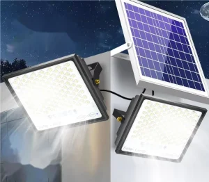 Modern IP65 Waterproof Outdoor LED Solar Lamp Garden Emergency Lighting Spotlight Remote Control Wall Light Flood Lights Battery