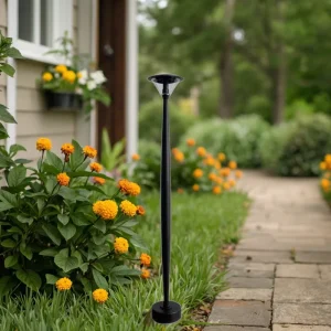 Modern LED Bollard Lamp for Garden Outdoor Waterproof Path Light Aluminum Bronze Painting Steel Base IP65 for Lawn Lighting