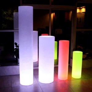 Modern LED Pillar Lights for Weddings
