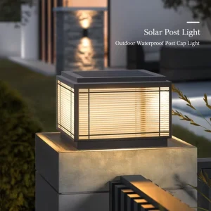 Modern LED Solar IP65 Garden Lawn Post Lamp for Outdoor Villa Landscape Step Stair Fence Lighting Pillar Lights