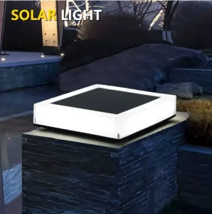 Modern LED Solar Pillar Light for Fences and Gates Outdoor with RGB IP68 Waterproof