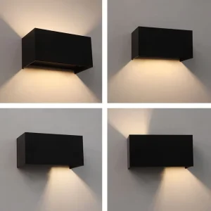 Modern Minimalist Outdoor LED Wall Washers, Waterproof Aluminum, Dual Heads, for Staircase, Corridor, and Balcony