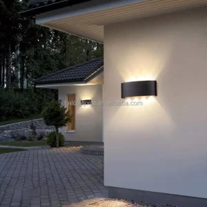 Modern Outdoor Black Aluminum Rectangle Wall Mounted LED IP65 Waterproof High CRI 90 Dimmable Sconce Light