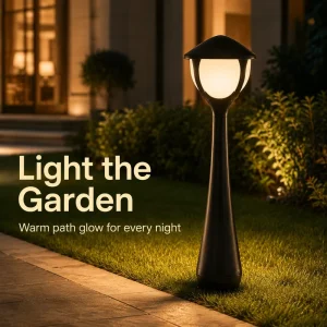 Modern Outdoor E27 LED Garden Bollard Light Waterproof Lantern Landscape Lamp for Villa Lawn Pathway Yard Decorative Lighting