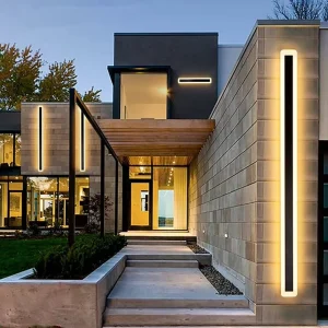 Modern Outdoor Linear Strip Wall Lamp 3000K 6000K Warm White Garden Sconce Long LED Wall Light 110V 240V Waterproof IP65 Bedroom
