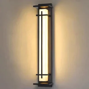 Modern Outdoor Long Strip Wall Lamp Waterproof Villa Courtyard Gate Corridor Terrace Outdoor Garden Light Super Bright