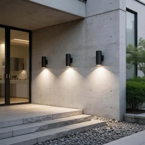 Modern Outdoor Waterproof Wall Lamp Wall Mounted Aluminum up and Down Cylinder Wall Porch Light Bracket Lamp