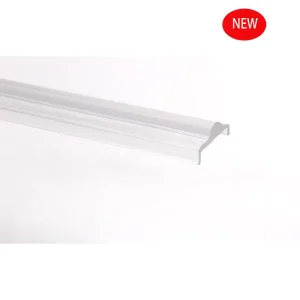 Modern Plastic Outdoor LED Linear Light Accessory Frosted Clear PC Lens Extrusion Double Concave Structure Light Covers