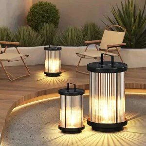 Modern Portable Handheld Design IP65 Waterproof Aluminum Decorative Camping Garden Outdoor Camping Light