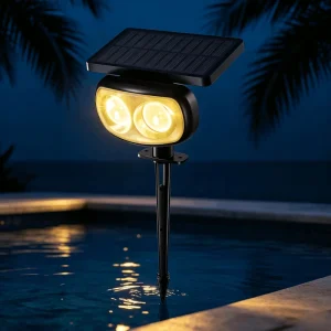 Modern RGB Solar Lawn Light Outdoor Waterproof LED Garden Spotlight Decorative Path Lamp for Villa Yard Landscape
