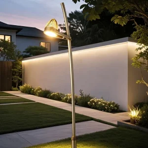 Modern Style 3M 4M Outdoor IP65 Waterproof AC 25W LED Garden Lamp with Remote Control Dimmable Aluminum Lamp Post for Landscape