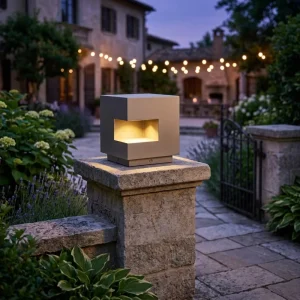 Modern Style IP65 Waterproof Decoration Park Villa Fences Post Cap Lamps 7W Stainless Steel Garden Outdoor SMD LED Pillar Light
