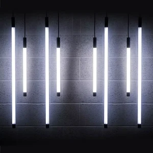 Modern Style PC Material Chandelier Dining Room Coloured Hoisting Modelling Decorative Led Tube Light for Hotel Use
